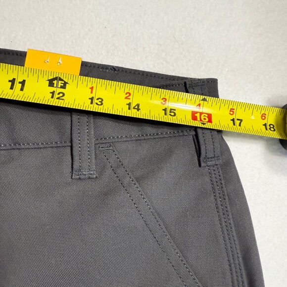 Carhartt Womens Rugged Flex Loose Grey Canvas Work Shorts Size 12 NWT 10" Inseam - Picture 8 of 11